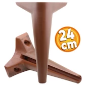 Aspen Lüks Mobilya Kanepe Koltuk Tv Ünitesi Konsol Ayağı Ayakları 24 Cm Ahşap Desenli Ayak (4 ADET) - 3