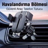 Coofbe Otomatik Kilitlemeli Robotıc Gravıty Araç İçi Telefon Tutucu Havalandırma Araç Tutucu Döner Başlık - 2