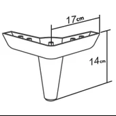 Aspen Lüks Mobilya Kanepe Koltuk Tv Ünitesi Baza Ayağı Ayakları 14 Cm Ahşap Desenli Ayak 4 (ADET) - 4