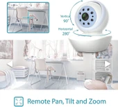Moonybaby Uzaktan Kontrollü Kamera EMF Azaltma Bebek Monitörü - 2