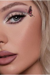 Göz Kenarı Makyajı Kelebek Dövmesi Makeup tattoo - 1