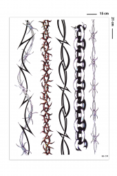 Tel Örgü Tribal Kol Dövmesi Unisex Tattoo - 2