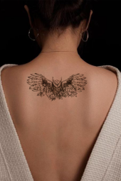 Gerçekçi Baykuş Dövmesi Owl Tattoo - 1