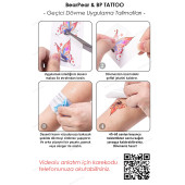 Hint Motifli Lotus Çiçeği Kalça Bel Geçici Dövme Tattoo - 3