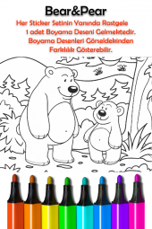 Hayvanlar Alemi Renkli 3 Boyutlu Sticker Çocuk Çıkartmaları thumbnail 2