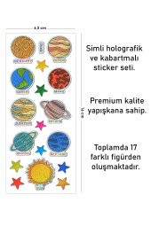 Güneş Sistemi Gezegen ve Yıldızlar Eğitici Sticker Seti thumbnail 2