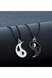 İkili Ying Yang Kolye En İyi Arkadaş Best Friends Birbirini Tamamlayan Çift Kolyesi - 1