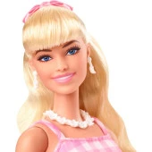 Barbie The Movie - Barbie Pembe Elbiseli Bebek HPJ96 Lisanslı Ürün - 7