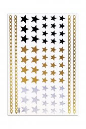 Gold Tattoo Metalik Yıldız Dövmesi - 1
