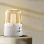 Coofbe 2İN1 Masaüstü Bluetooth Hoparlör Ve Ayarlanabilir Gece Lambası Dokunmatik Kamp Lambası Hoparlör - 6