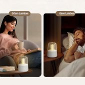 Coofbe 2İN1 Masaüstü Bluetooth Hoparlör Ve Ayarlanabilir Gece Lambası Dokunmatik Kamp Lambası Hoparlör - 7