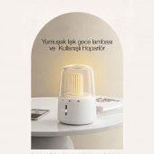 Coofbe 2İN1 Masaüstü Bluetooth Hoparlör Ve Ayarlanabilir Gece Lambası Dokunmatik Kamp Lambası Hoparlör - 10
