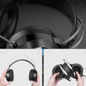 Coofbe Profesyonel Oyuncu Kulaklığı  3.5mm Jack RGB Işıklı Mikrofonlu 7.1 Stereo Katlanabilir Oyuncu Kulaklık - 5
