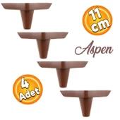 Aspen Lüks Mobilya Kanepe Koltuk Tv Ünitesi Baza Ayağı Ayakları 11 Cm Ahşap Desenli Ayak (4 ADET) - 1