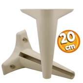 Aspen Lüks Mobilya Kanepe Koltuk Tv Ünitesi Konsol Ayağı Ayakları 20 Cm Krem (4 ADET) thumbnail 3