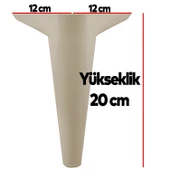 Aspen Lüks Mobilya Kanepe Koltuk Tv Ünitesi Konsol Ayağı Ayakları 20 Cm Krem (4 ADET) thumbnail 2