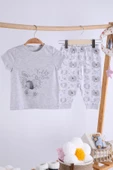 Babyhola Kız Erkek Bebek Çocuk Pamuk Pijama Takımı Ayıcık Desen 11909 - 1