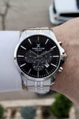 Daniel Klein DKISTE395 Fonksiyonları Aktif 2 Yıl Garantili Kadranı Siyah Kordonu Gümüş Renk Erkek Kol Saati thumbnail 3