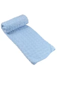 NİVEMESHOME MAVİ KALPLİ 100X120 BEBE BATTANİYE MERİNOS - 1