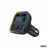 Winex G39 Fm Handsfree Bluetooth Modülatör MP3 Player Type-C Çıkışlı Araç Şarj Aleti - 2