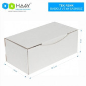 HAAY AMBALAJ 22,5x12x8cm Beyaz E-ticaret Kargo Kutusu (25 Adet) - 1