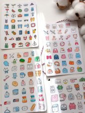 Mini Boy Ajanda Planner Etiket Sticker Set - 1