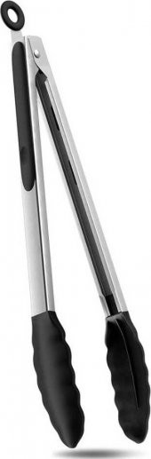 Kosova SLK-208 Metal Saplı Silikon Maşa Siyah 01608 - 1
