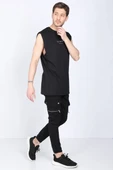 Erkek Siyah Kargo Cepli Jogger Pantolon - 6