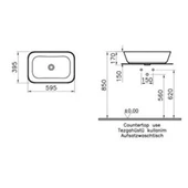 VitrA Geo Çanak Lavabo Dikdörtgen 60 cm 7425B003-0016 - 4