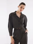 Desenli Pileli Hardal Ceket thumbnail 2