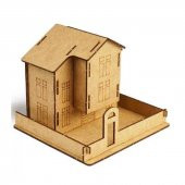 MAKET SAFRANBOLU EVİ AHŞAP MAKET SAFRANBOLU EVİ NATUREL BOYAMA MAKETİ EĞİTİCİ MAKET BOYAMA LAZER KESİM - 2