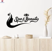 Dekorasyon Duvar Sticker Güzel Kadın Saç Spa Salonu Güzellik Tarzı Çıkartmalar - 1