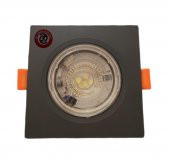 ATLANTİS 6 WATT 6W COB LED SPOT SİYAH KASA KARE BEYAZ IŞIK - 1
