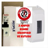 PEOPLE ELEKTRİK 2AMPER KOMBİ SİGORTASI 1X2A 4,5KA VE KUTUSU DAHİL - 2