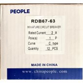 PEOPLE ELEKTRİK 2AMPER KOMBİ SİGORTASI 1X2A 4,5KA VE KUTUSU DAHİL - 1