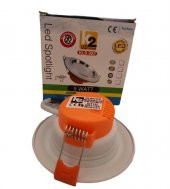 K2 5W COB LED SPOT KROM ÇERÇEVELİ BEYAZ IŞIK 220 VOLT 1.SINIF - 2