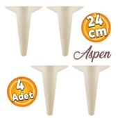 Aspen Lüks Mobilya Kanepe Koltuk Tv Ünitesi Konsol Ayağı Ayakları 24 Cm Krem Ayak (4 ADET) thumbnail 1