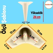 Aspen Lüks Mobilya Kanepe Koltuk Tv Ünitesi Konsol Ayağı Ayakları 24 Cm Krem Ayak (4 ADET) thumbnail 3