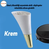 Clara 6'lı Set Mobilya Koltuk Kanepe Baza Yatak Tv Ünite Destek Ayağı 15 Cm Ayakları Krem Gold thumbnail 2