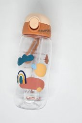 Gıpta Cool-J Medium 600ml Soft Pembe-Kahverengi Kilitli Tritan K7552 Matara - 1