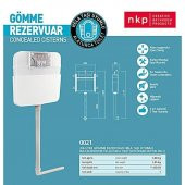 Nkp Gömme Rezervuar 3/6 Lt, 8 cm, Mat Krom Buton, Hela Taşı Uyumlu - 3