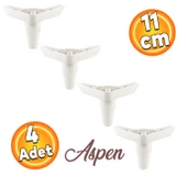 Aspen Lüks Mobilya Kanepe Koltuk Tv Ünitesi Baza Ayağı Ayakları 11 Cm Beyaz Ayak (4 ADET) thumbnail 1