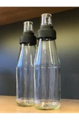 2 Adet 720 Ml Akıllı Damlatmaz Cam Yağlık Sirkelik Seti Sızdırmaz Sosluk thumbnail 5