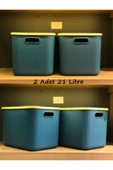 2 Adet 21 Lt Storage Yeşil Çok Amaçlı Dolap Içi Düzenleyici Kutu - Oyuncak Ve Çamaşır Sepeti - 5