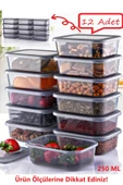 12 Adet 250 ml Saklama Kabı Seti Kahvaltılık Bakliyat Çerezlik Meyve Kapaklı Baharat Kutusu thumbnail 1