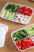 1 Adet 4 Bölmeli Kapaklı Beslenme Kutusu - Piknik Kahvaltı Saklama Kabı - 2