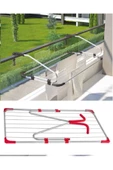 Alüminyum Dirsekli Balkon Kurutmalık Siyah - Balkon Askısı Çamaşırlık - 1