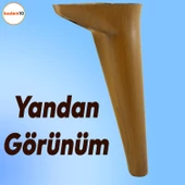 Aspen Lüks Mobilya Kanepe Koltuk Tv Ünitesi Konsol Ayağı Ayakları 24 Cm Kahverengi Ayak (4 ADET) - 4