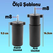 Clara 6'lı Set Mobilya Koltuk Kanepe Baza Yatak Tv Ünite Destek Ayağı 12 Cm Ayakları Siyah Gold thumbnail 2