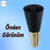 Clara 6'lı Set Mobilya Koltuk Kanepe Baza Yatak Tv Ünite Destek Ayağı 12 Cm Ayakları Siyah Gold thumbnail 8